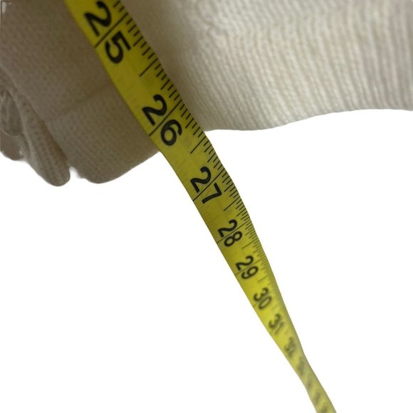 Vintage 60s Off White Floral Embroidered Knit Button Up Cardigan Medium - Picture 4 of 6